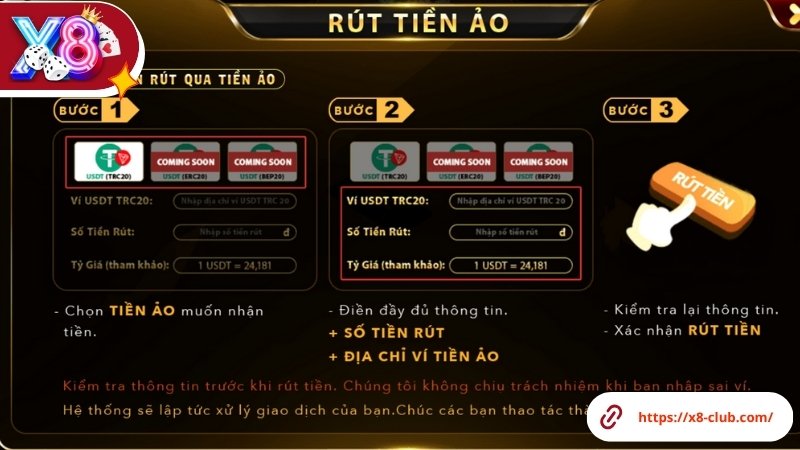 Những điều cần lưu ý khi rút tiền X8 Club Những điều cần lưu ý khi rút tiền X8 Club